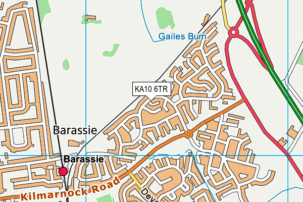 KA10 6TR map - OS VectorMap District (Ordnance Survey)