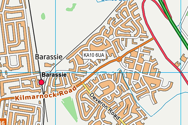 KA10 6UA map - OS VectorMap District (Ordnance Survey)