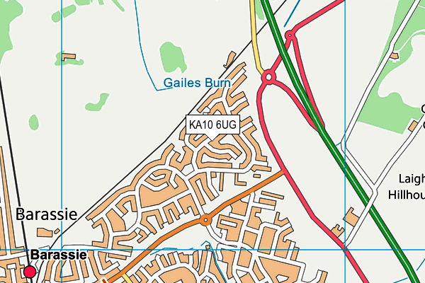 KA10 6UG map - OS VectorMap District (Ordnance Survey)