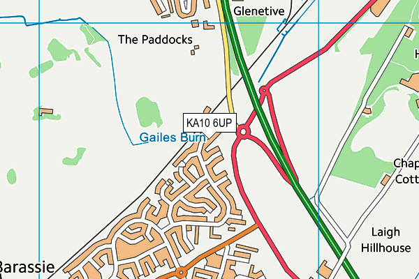 KA10 6UP map - OS VectorMap District (Ordnance Survey)