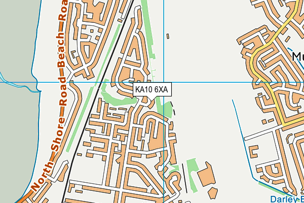 KA10 6XA map - OS VectorMap District (Ordnance Survey)