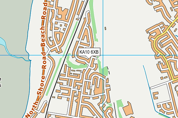 KA10 6XB map - OS VectorMap District (Ordnance Survey)