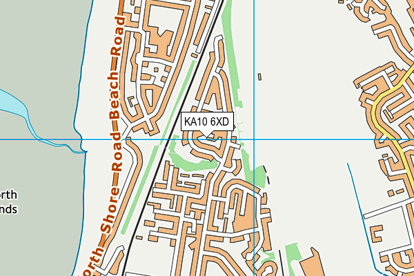 KA10 6XD map - OS VectorMap District (Ordnance Survey)