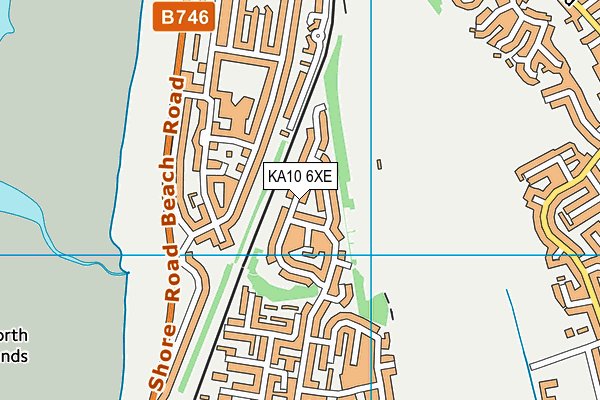 KA10 6XE map - OS VectorMap District (Ordnance Survey)