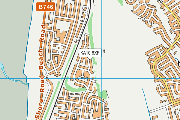 KA10 6XF map - OS VectorMap District (Ordnance Survey)