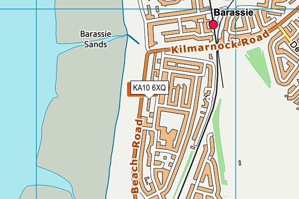 KA10 6XQ map - OS VectorMap District (Ordnance Survey)