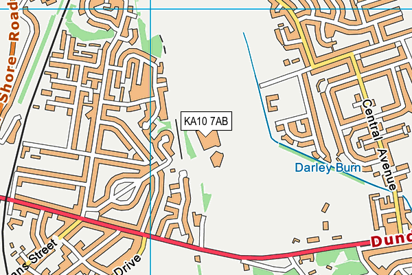 KA10 7AB map - OS VectorMap District (Ordnance Survey)