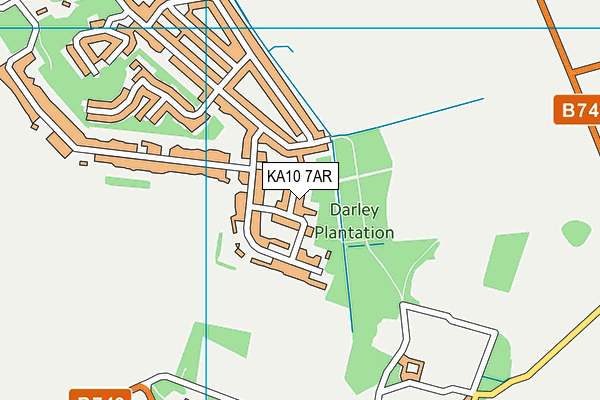 KA10 7AR map - OS VectorMap District (Ordnance Survey)