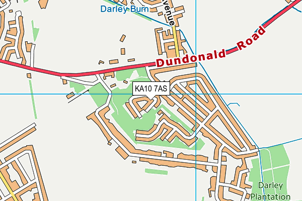 KA10 7AS map - OS VectorMap District (Ordnance Survey)