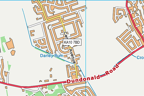 KA10 7BD map - OS VectorMap District (Ordnance Survey)