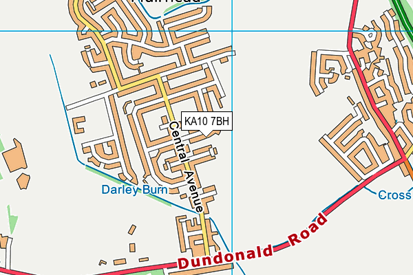 KA10 7BH map - OS VectorMap District (Ordnance Survey)