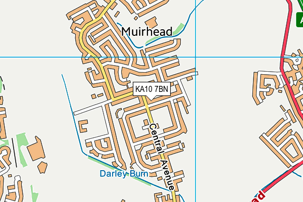 KA10 7BN map - OS VectorMap District (Ordnance Survey)