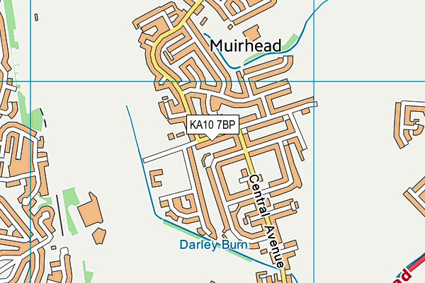KA10 7BP map - OS VectorMap District (Ordnance Survey)