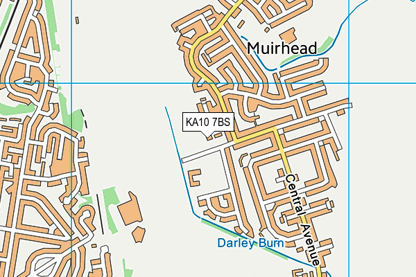 KA10 7BS map - OS VectorMap District (Ordnance Survey)