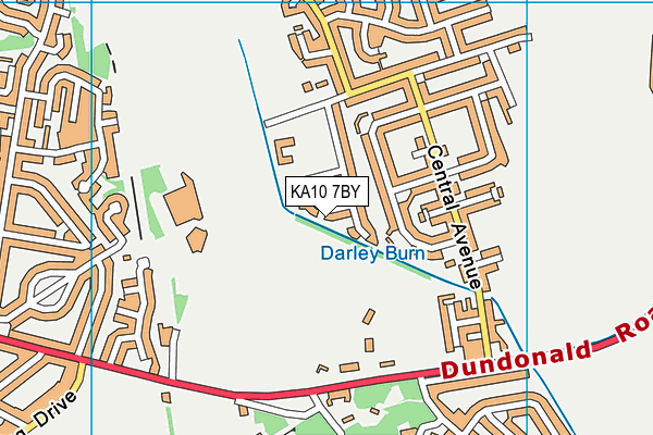 KA10 7BY map - OS VectorMap District (Ordnance Survey)