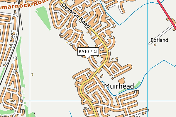 KA10 7DJ map - OS VectorMap District (Ordnance Survey)