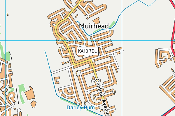 KA10 7DL map - OS VectorMap District (Ordnance Survey)