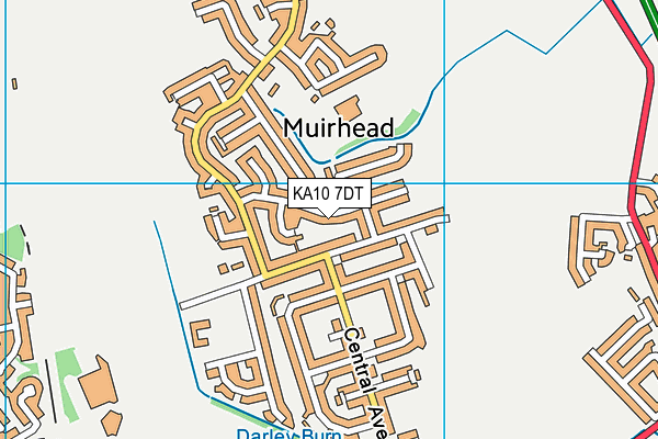 KA10 7DT map - OS VectorMap District (Ordnance Survey)