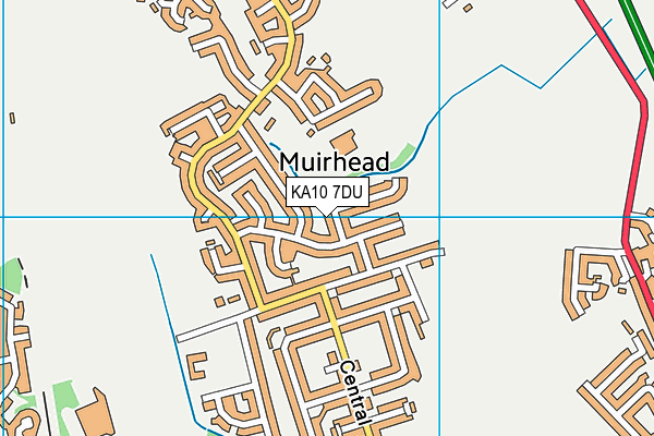 KA10 7DU map - OS VectorMap District (Ordnance Survey)