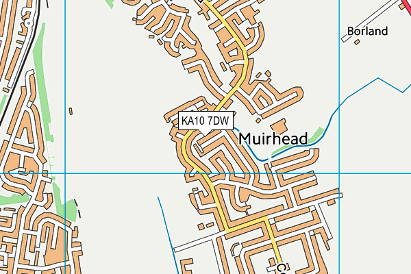KA10 7DW map - OS VectorMap District (Ordnance Survey)