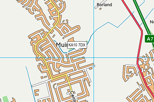 KA10 7DX map - OS VectorMap District (Ordnance Survey)
