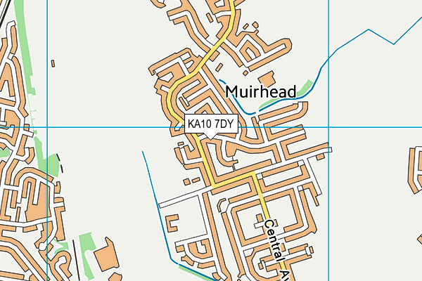 KA10 7DY map - OS VectorMap District (Ordnance Survey)