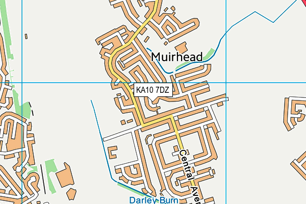 KA10 7DZ map - OS VectorMap District (Ordnance Survey)