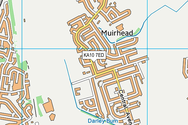 KA10 7ED map - OS VectorMap District (Ordnance Survey)