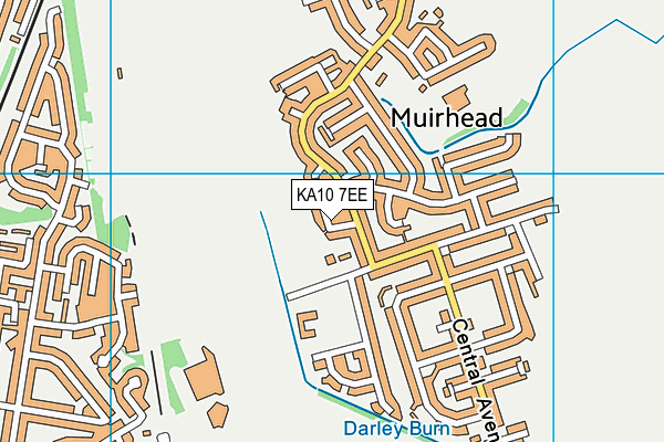 KA10 7EE map - OS VectorMap District (Ordnance Survey)