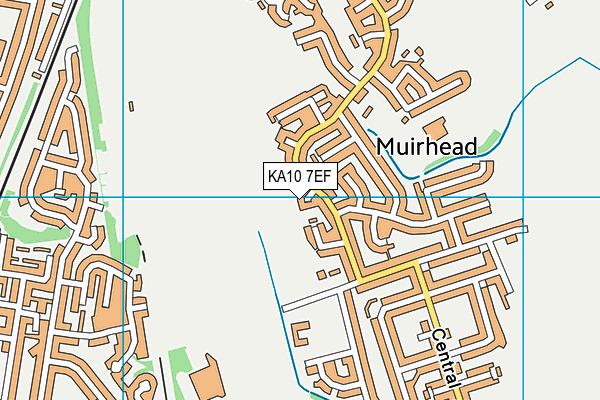 KA10 7EF map - OS VectorMap District (Ordnance Survey)