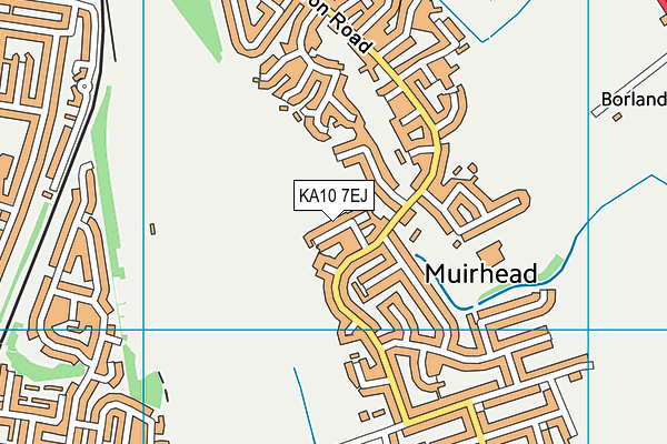 KA10 7EJ map - OS VectorMap District (Ordnance Survey)