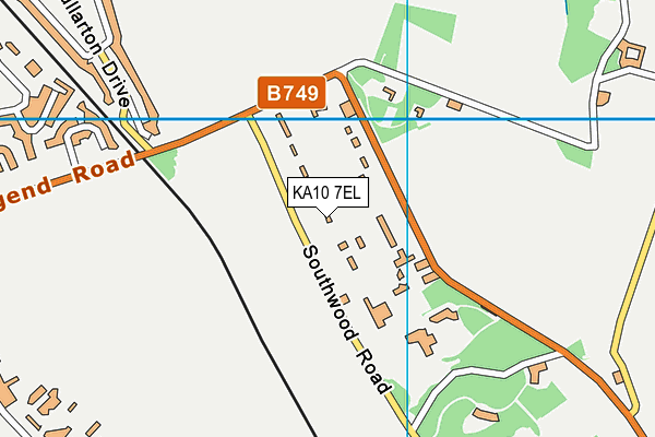 KA10 7EL map - OS VectorMap District (Ordnance Survey)
