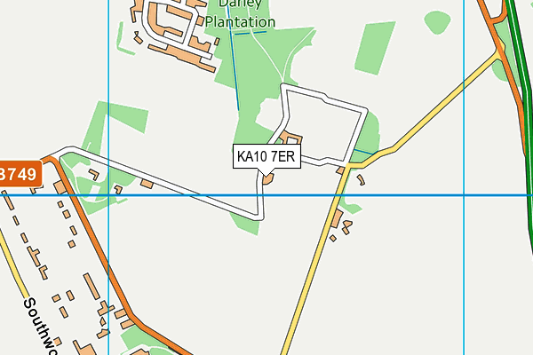 KA10 7ER map - OS VectorMap District (Ordnance Survey)
