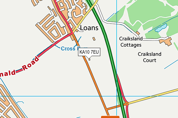 KA10 7EU map - OS VectorMap District (Ordnance Survey)