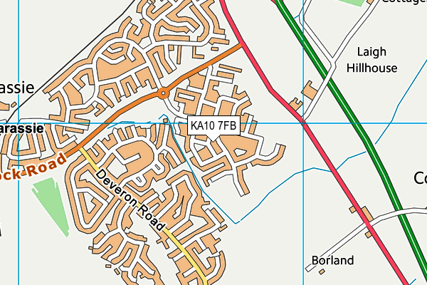 KA10 7FB map - OS VectorMap District (Ordnance Survey)