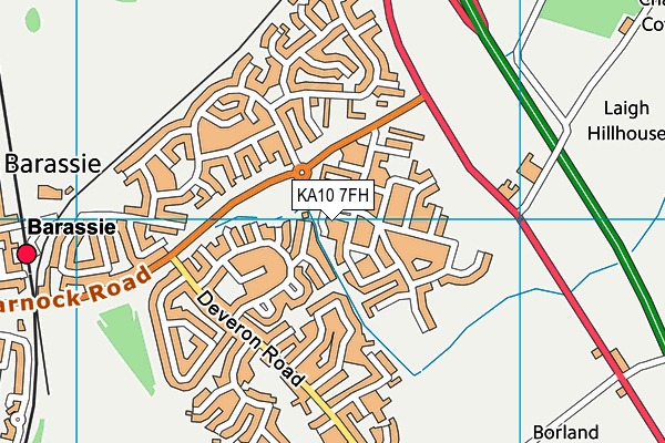 KA10 7FH map - OS VectorMap District (Ordnance Survey)
