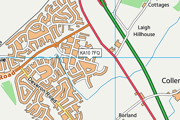 KA10 7FQ map - OS VectorMap District (Ordnance Survey)