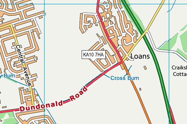 KA10 7HA map - OS VectorMap District (Ordnance Survey)