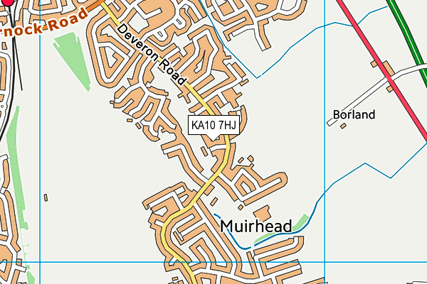 KA10 7HJ map - OS VectorMap District (Ordnance Survey)