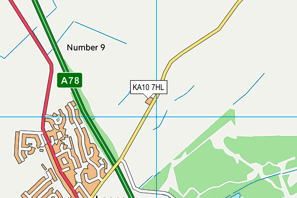 KA10 7HL map - OS VectorMap District (Ordnance Survey)