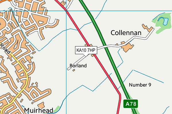 KA10 7HP map - OS VectorMap District (Ordnance Survey)