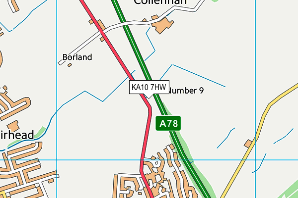 KA10 7HW map - OS VectorMap District (Ordnance Survey)