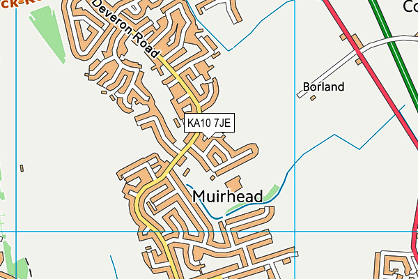 KA10 7JE map - OS VectorMap District (Ordnance Survey)