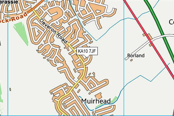 KA10 7JF map - OS VectorMap District (Ordnance Survey)
