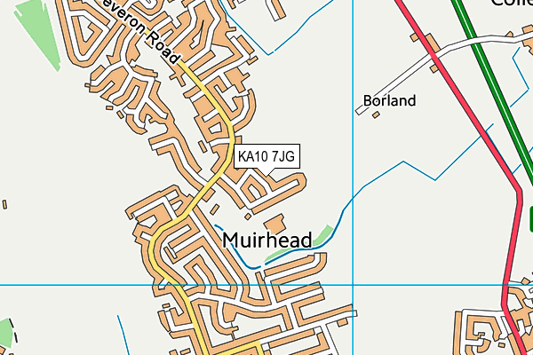 KA10 7JG map - OS VectorMap District (Ordnance Survey)