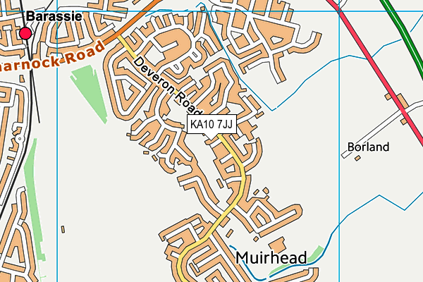 KA10 7JJ map - OS VectorMap District (Ordnance Survey)