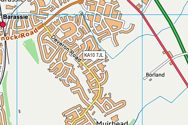 KA10 7JL map - OS VectorMap District (Ordnance Survey)