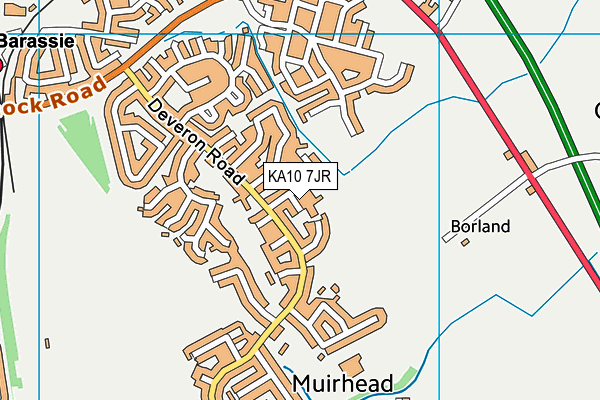 KA10 7JR map - OS VectorMap District (Ordnance Survey)