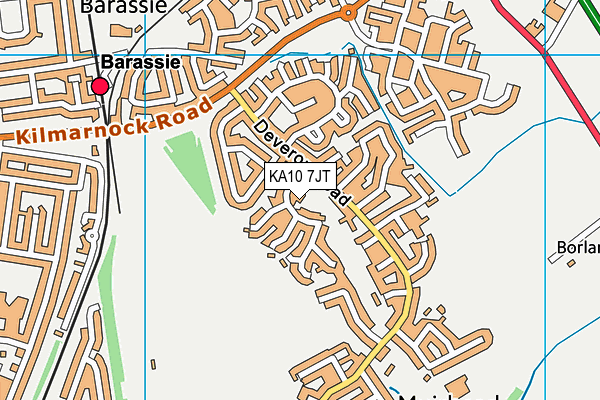 KA10 7JT map - OS VectorMap District (Ordnance Survey)