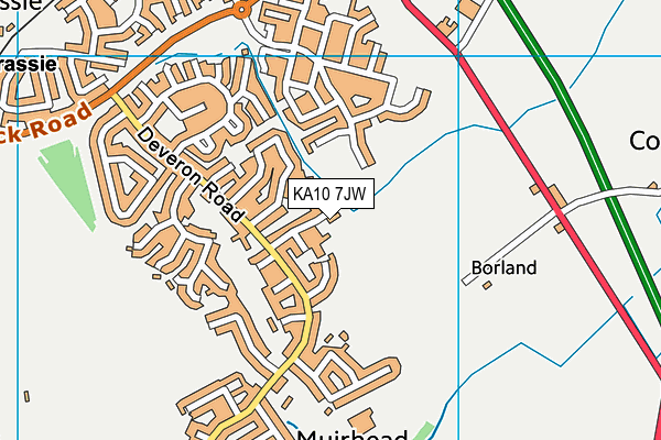 KA10 7JW map - OS VectorMap District (Ordnance Survey)